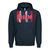 Navy boston baseball team spirit brushstrokes Zipper Hoodie - Artiststas