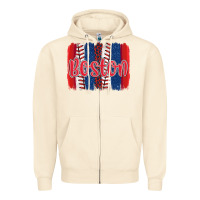 Sandshell boston baseball team spirit brushstrokes Zipper Hoodie - Artiststas
