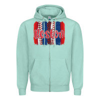Seafoam boston baseball team spirit brushstrokes Zipper Hoodie - Artiststas