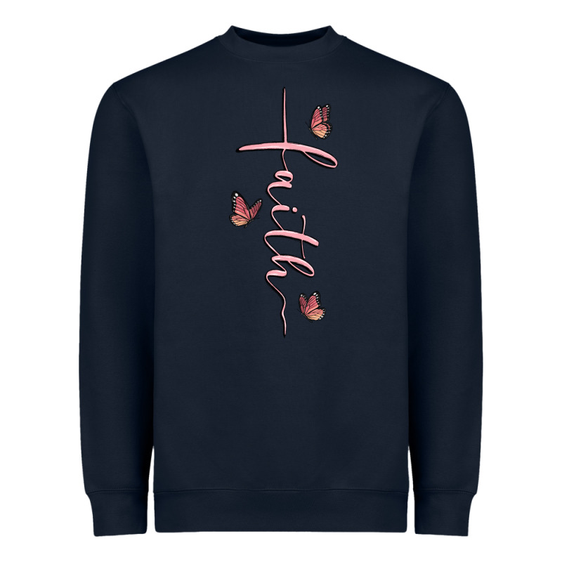 Faith Cross Heavyweight Sweatshirt by MaliasSmallBusiness | Teevron