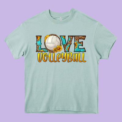 Love Volleyball Heavy Core Tee Designed By Hra Design Shop