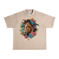 French Oak quarter horse floral Urban Heavy Tee - LillyAllenDesigns