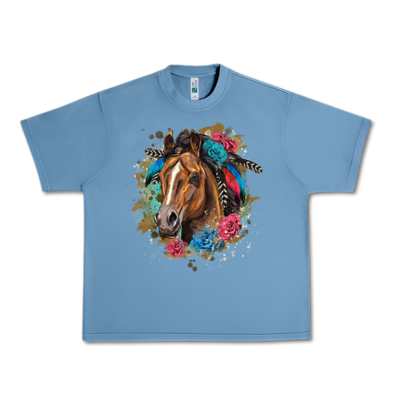 Quarter Horse Floral Urban Heavy Tee by LillyAllenDesigns | Teevron