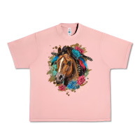 Salmon quarter horse floral Urban Heavy Tee - LillyAllenDesigns