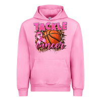 Fuchsia Pink Tackle Cancer Basketball Urban Hoodie - FaDigitalArtStudio