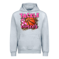 Heather Grey Tackle Cancer Basketball Urban Hoodie - FaDigitalArtStudio