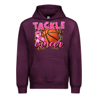 Mauve Wine Tackle Cancer Basketball Urban Hoodie - FaDigitalArtStudio