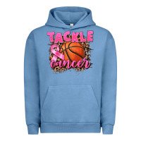Pigment Pebble Blue Tackle Cancer Basketball Urban Hoodie - FaDigitalArtStudio
