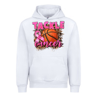 White Tackle Cancer Basketball Urban Hoodie - FaDigitalArtStudio