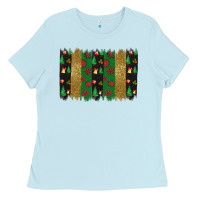 Baby Blue Christmas brush stoke Ladies Tee - JahusDesignShop