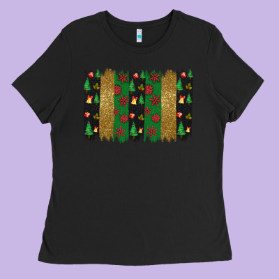 Christmas Brush Stoke Ladies Tee Designed By Jahusdesignshop