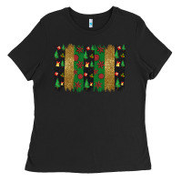 Black Christmas brush stoke Ladies Tee - JahusDesignShop