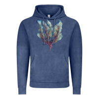 Vintage Denim Venus Fan Sea Coral Vintage Hoodie - LillyAllenDesigns