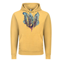 Vintage Mustard Venus Fan Sea Coral Vintage Hoodie - LillyAllenDesigns