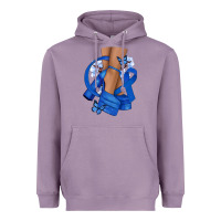 Lavender Colon Cancer diva blue ribbon Heavyweight Hoodie - NancyCooperArtShop