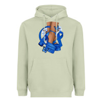 Matcha Colon Cancer diva blue ribbon Heavyweight Hoodie - NancyCooperArtShop