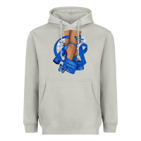Moon Dust Colon Cancer diva blue ribbon Heavyweight Hoodie - NancyCooperArtShop