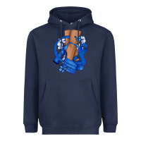Navy Colon Cancer diva blue ribbon Heavyweight Hoodie - NancyCooperArtShop