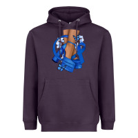 Plum Colon Cancer diva blue ribbon Heavyweight Hoodie - NancyCooperArtShop