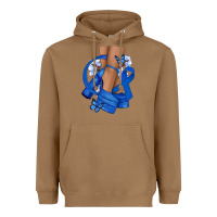 Toasted Coconut Colon Cancer diva blue ribbon Heavyweight Hoodie - NancyCooperArtShop