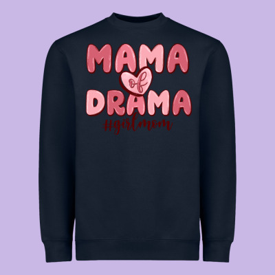 Mama Of Drama Girl Mom Heavyweight Sweatshirt Designed By Maliassmallbusiness