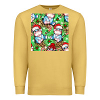 Antique Gold Christmas cute hippo sitting Premium Sweatshirt - NancyCooperArtShop