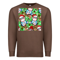 Chestnut Christmas cute hippo sitting Premium Sweatshirt - NancyCooperArtShop