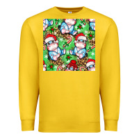 Lemon Christmas cute hippo sitting Premium Sweatshirt - NancyCooperArtShop
