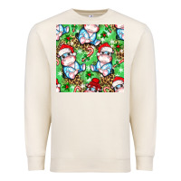 Sandshell Christmas cute hippo sitting Premium Sweatshirt - NancyCooperArtShop
