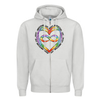 Dove Grey autism heart Zipper Hoodie - Artiststas