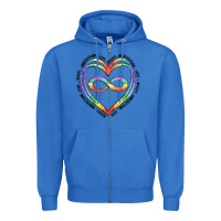 True Royal autism heart Zipper Hoodie - Artiststas