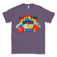Lavender back to school hello third grade 3200x2400 Classic Tee - AdoDesignShop