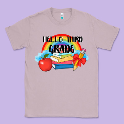 Back To School Hello Third Grade 3200x2400 Classic Tee Designed By Adodesignshop