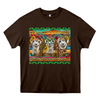 Chocolate Brown alpacas Heavy Core Tee - BarkalooDesign