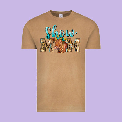 Western Show Mom Red Angus Vintage Tee Designed By Lillyallendesigns