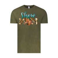 Vintage Olive Western Show Mom Red Angus Vintage Tee - LillyAllenDesigns