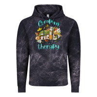 Cloud Black camping is my therapy Vintage Hoodie - BarkalooDesign