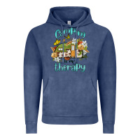Vintage Denim camping is my therapy Vintage Hoodie - BarkalooDesign