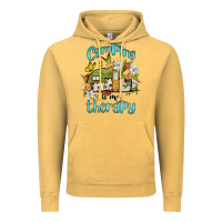 Vintage Mustard camping is my therapy Vintage Hoodie - BarkalooDesign