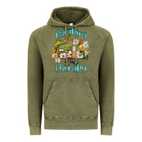 Vintage Olive camping is my therapy Vintage Hoodie - BarkalooDesign