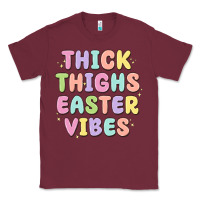 Burgundy thicks thighs easter vibes Classic Tee - MaliasSmallBusiness