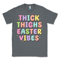Charcoal Heather thicks thighs easter vibes Classic Tee - MaliasSmallBusiness