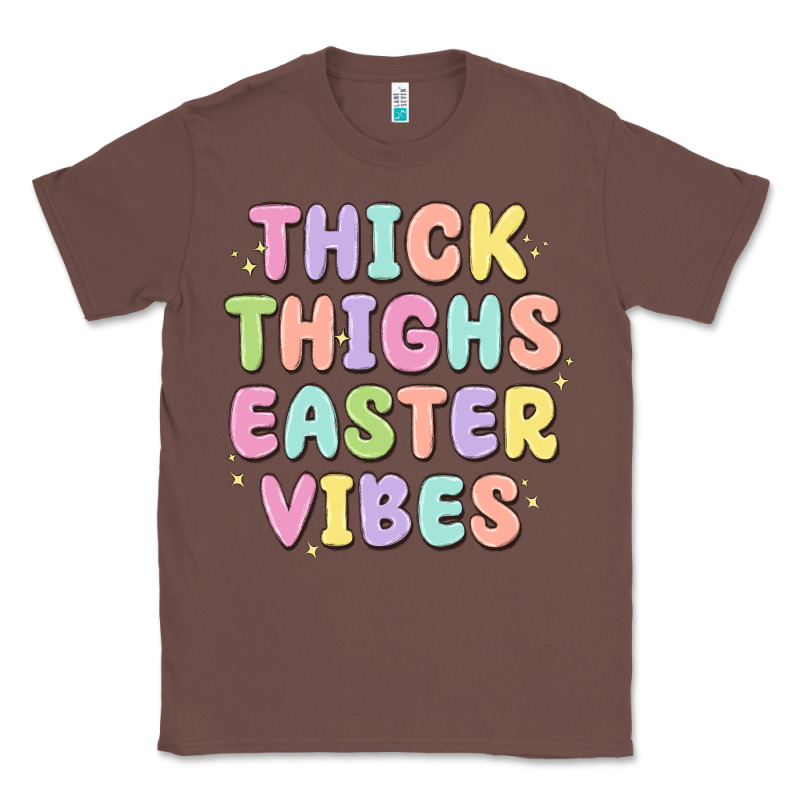 Thicks Thighs Easter Vibes Classic Tee by MaliasSmallBusiness | Teevron