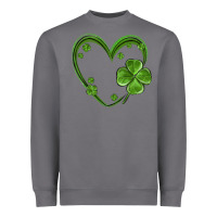 Storm st patricks day shamrock heart Heavyweight Sweatshirt - MaliasSmallBusiness