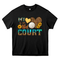 Black my heart is on that court Heavy Core Tee - HRA Design Shop