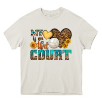 Cream my heart is on that court Heavy Core Tee - HRA Design Shop