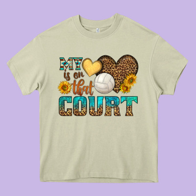 My Heart Is On That Court Heavy Core Tee Designed By Hra Design Shop