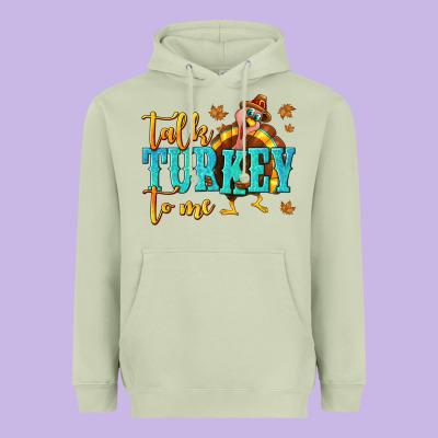 Talk Turkey To Me Heavyweight Hoodie Designed By Texasbilliewilder