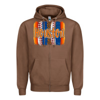 Chestnut houston baseball team spirit brushstrokes Zipper Hoodie - Artiststas