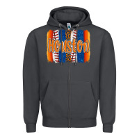 Smoke houston baseball team spirit brushstrokes Zipper Hoodie - Artiststas